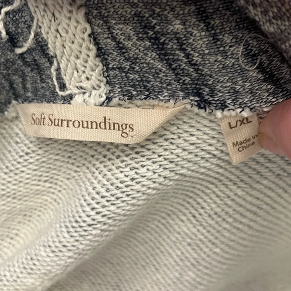 Soft Surroundings Women’s Cardigan Grasse Open Front Sleeveless Sweater Sz L/XL - Picture 5 of 16